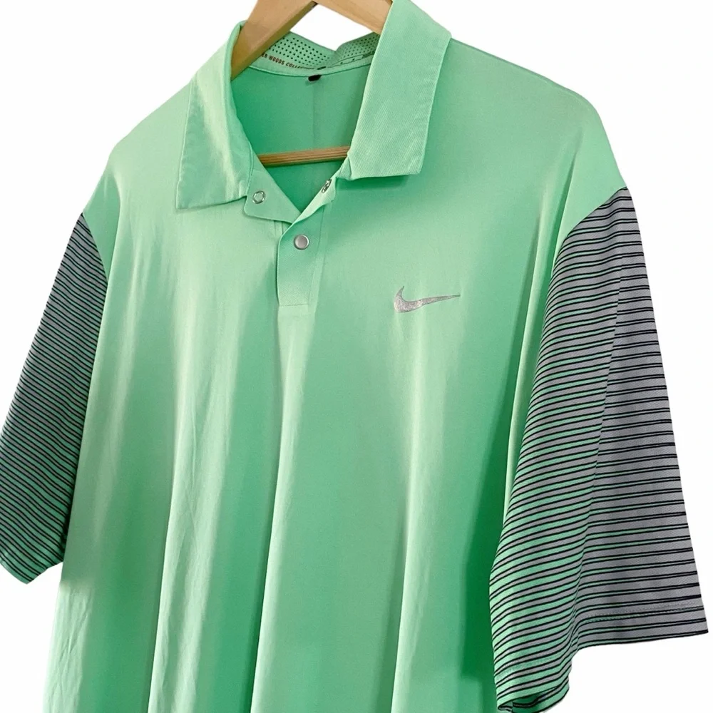 Nike Tiger Woods Golf Polo Shirt Size Men’s Large Green Dri Fit